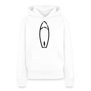 Planche de surf Surf Surf surf - Sweat à capuche Premium bio Femme - blanc - Devant - Julia (174cm)