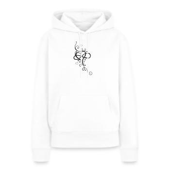 Tribal Heart with large infinity loop - Women’s Premium Organic Hoodie - white - Front - Julia (174cm)