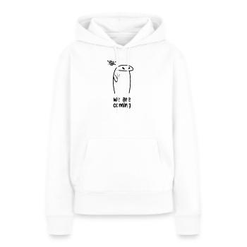 Alien Wir kommen - Frauen Premium Bio Hoodie - Weiß - Vorne - Julia (174cm)