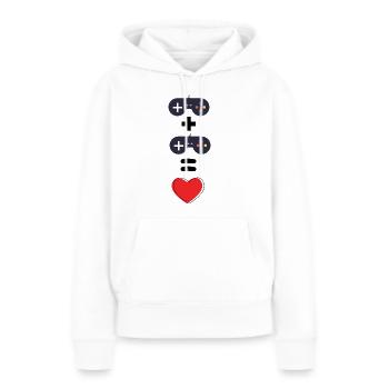 Coop Gaming, Gaming love, Retro Controller Design - Frauen Premium Bio Hoodie - Weiß - Vorne - Julia (174cm)