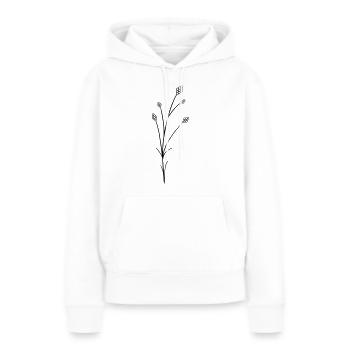 simple Gräser - Frauen Premium Bio Hoodie - Weiß - Vorne - Julia (174cm)