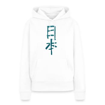 Japan - Frauen Premium Bio Hoodie - Weiß - Vorne - Julia (174cm)