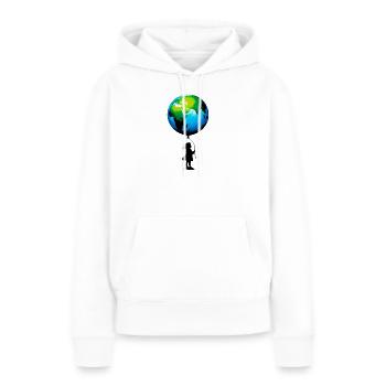 Planet Erde - Frauen Premium Bio Hoodie - Weiß - Vorne - Julia (174cm)