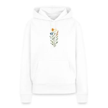 Wasserfarben Blumenstrauss - Frauen Premium Bio Hoodie - Weiß - Vorne - Julia (174cm)