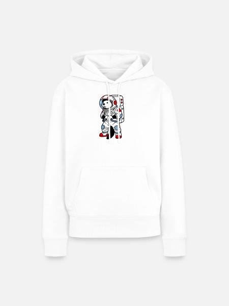 Biber im Raumanzug - Frauen Premium Bio Hoodie - Weiß