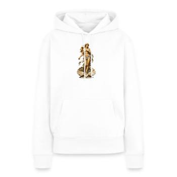 Sculpture d’Aphrodite Mer - Sweat à capuche Premium bio Femme - blanc - Devant - Julia (174cm)