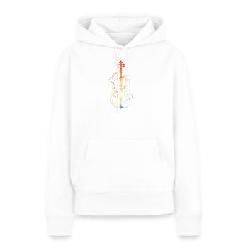 Art au trait du violon style rétro - Sweat à capuche Premium bio Femme - blanc - Devant - Julia (174cm)