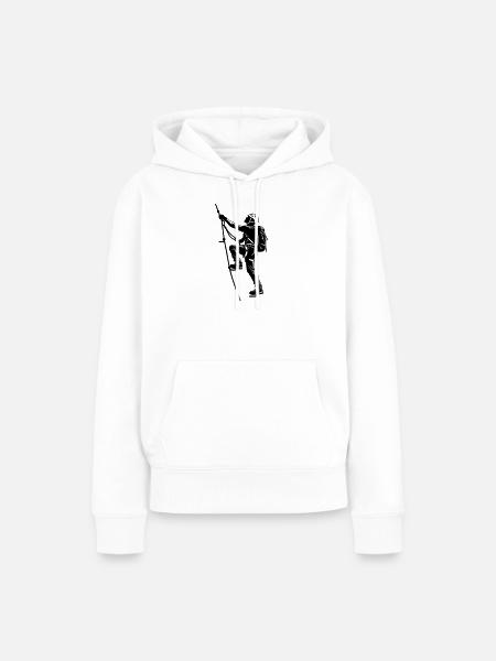 Klettersteig - Frauen Premium Bio Hoodie - Weiß