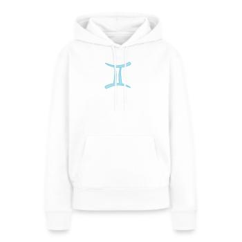 Zwillinge Sternzeichen Pastel Blau - Frauen Premium Bio Hoodie - Weiß - Vorne - Julia (174cm)