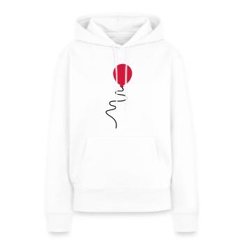 balloon ballon - Sweat à capuche Premium bio Femme - blanc - Devant - Julia (174cm)