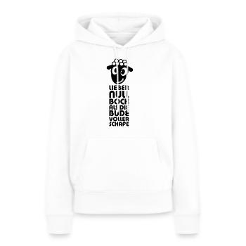 Null BockVersion 2 - Frauen Premium Bio Hoodie - Weiß - Vorne - Julia (174cm)