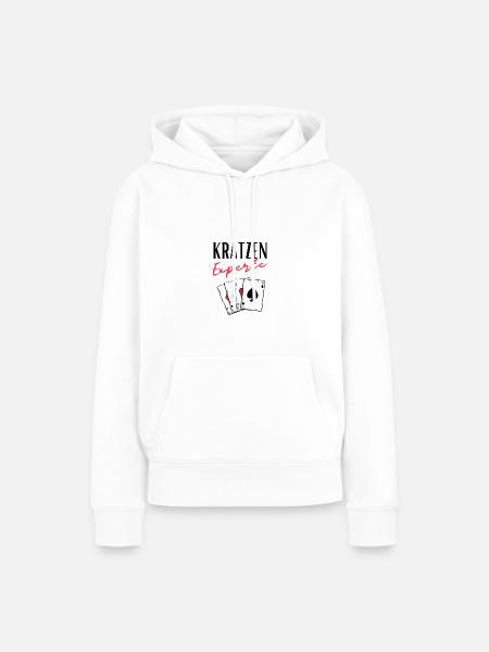 Kratzen Experte - Frauen Premium Bio Hoodie - Weiß