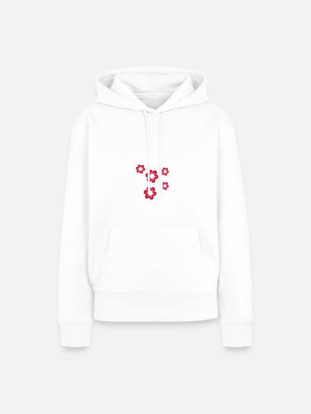 Blüten/ Blumen - Frauen Premium Bio Hoodie - Weiß