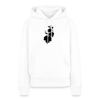 Une vigne en silhouette - Sweat à capuche Premium bio Femme - blanc - Devant - Julia (174cm)