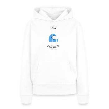 Ozean retten - Frauen Premium Bio Hoodie - Weiß - Vorne - Julia (174cm)