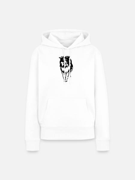Border Collie - Frauen Premium Bio Hoodie - Weiß