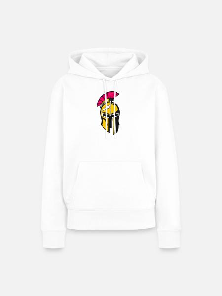 Helm Sparta - Frauen Premium Bio Hoodie - Weiß