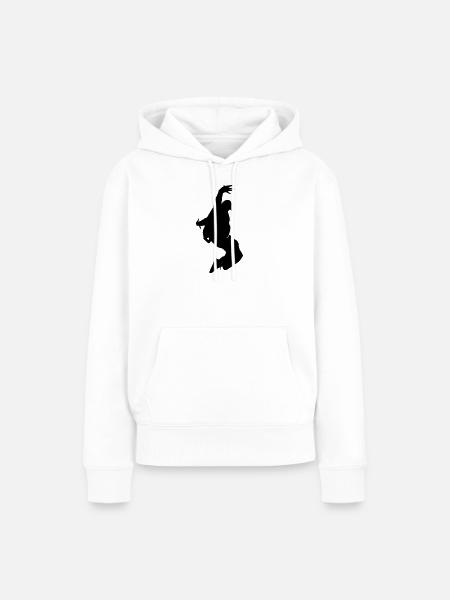 B-Boy Silhouette – Breakdance Freeze - Frauen Premium Bio Hoodie - Weiß