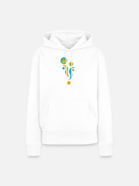 Yoga design_41 - Sweat à capuche Premium bio Femme - blanc