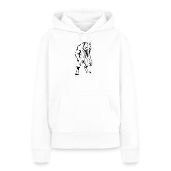 Loup-garou - Sweat à capuche Premium bio Femme - blanc - Devant - Julia (174cm)