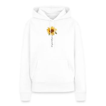Laisse-toi grandir - Sweat à capuche Premium bio Femme - blanc - Devant - Julia (174cm)