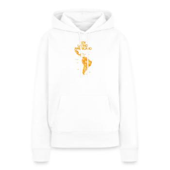 Soy Latino Americano Karte - Frauen Premium Bio Hoodie - Weiß - Vorne - Julia (174cm)