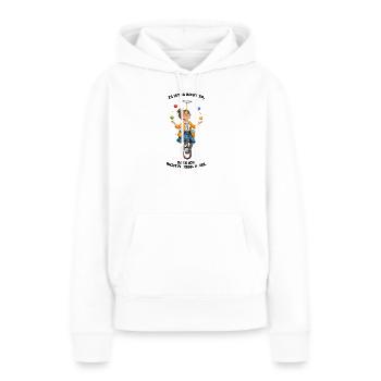 Lehrerinnen müssen flexibel sein - Frauen Premium Bio Hoodie - Weiß - Vorne - Julia (174cm)