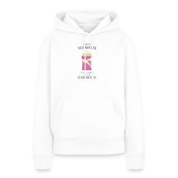 Deo Roller Spruch – Lustiges Geschenk - Frauen Premium Bio Hoodie - Weiß - Vorne - Julia (174cm)
