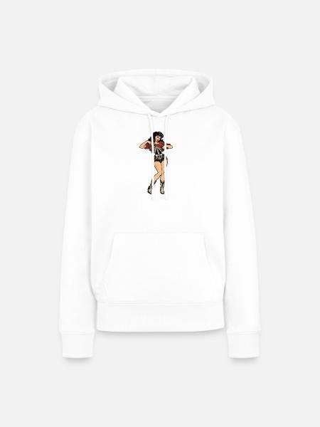 BIS AUF DIE KNOCHEN ABSTREIFEN - Frauen Premium Bio Hoodie - Weiß