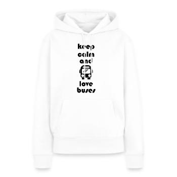 Bus bus bus autobus scolaire - Sweat à capuche Premium bio Femme - blanc - Devant - Julia (174cm)
