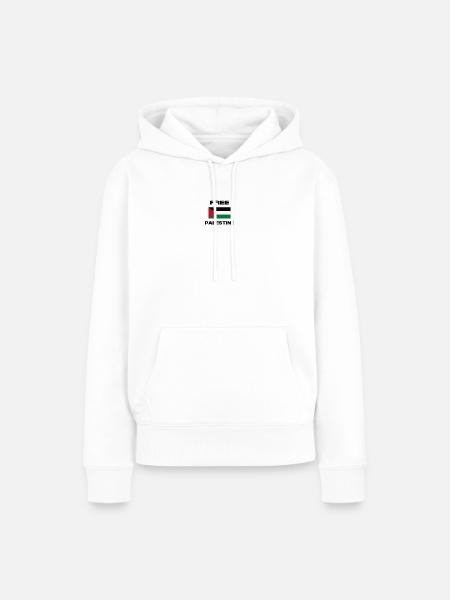 FREE PALESTINE - Frauen Premium Bio Hoodie - Weiß