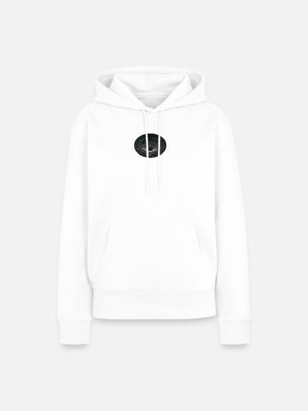 Vortex-Gitter Wurmloch - Frauen Premium Bio Hoodie - Weiß