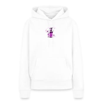 kristallkugel, hexen Design, sternmuster, Outlines - Frauen Premium Bio Hoodie - Weiß - Vorne - Julia (174cm)