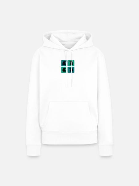Adler Design - Frauen Premium Bio Hoodie - Weiß