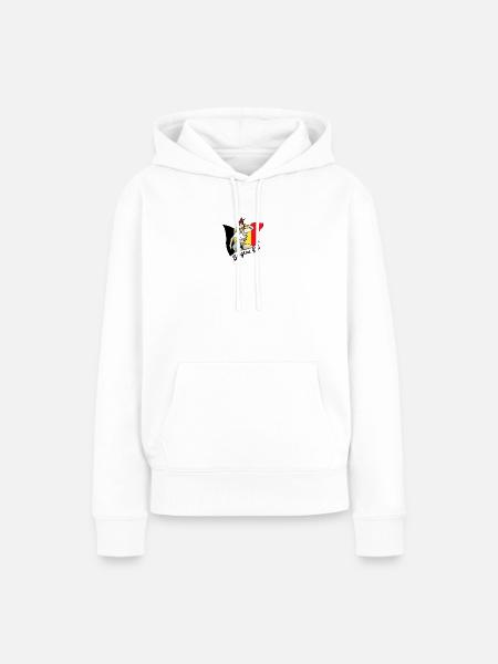 Belgien Mädchen Flaggen Design - Frauen Premium Bio Hoodie - Weiß