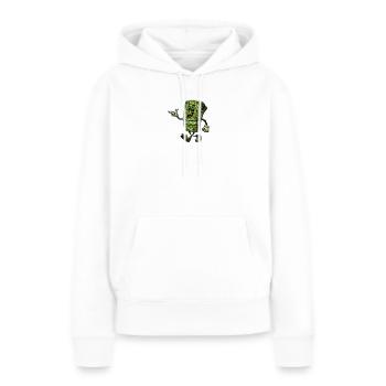 Green money notebook with a smile - Women’s Premium Organic Hoodie - white - Front - Julia (174cm)