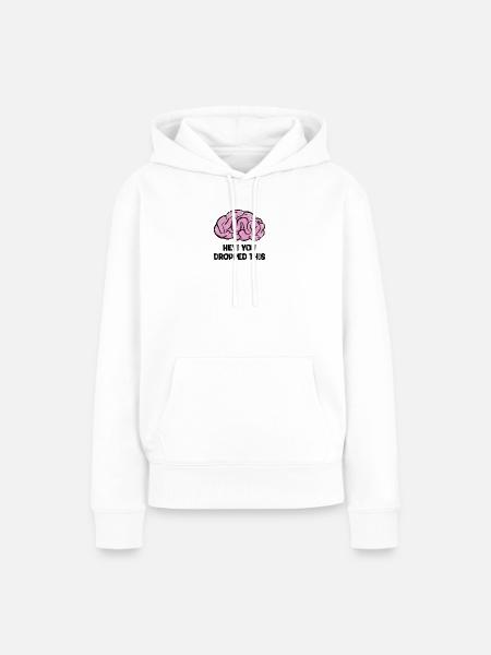Bubblegum Gehirn Skizze - Frauen Premium Bio Hoodie - Weiß