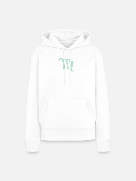 Jungfrau Sternzeichen Pastellgrün - Frauen Premium Bio Hoodie - Weiß