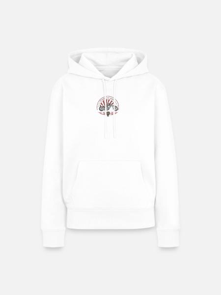 Born to ride - Frauen Premium Bio Hoodie - Weiß