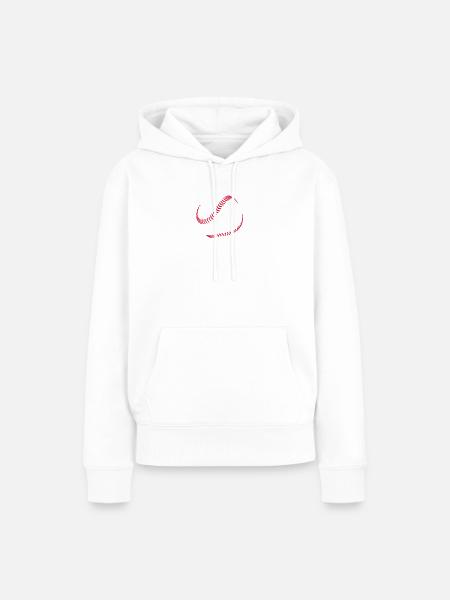 Baseball - Frauen Premium Bio Hoodie - Weiß