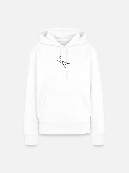 King. - Frauen Premium Bio Hoodie - Weiß