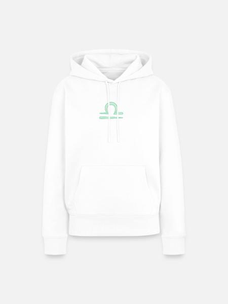 Waagezeichensymbol Pastellgrün - Frauen Premium Bio Hoodie - Weiß