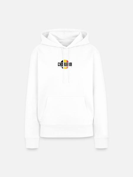 T E Abstraktes Emblem - Frauen Premium Bio Hoodie - Weiß
