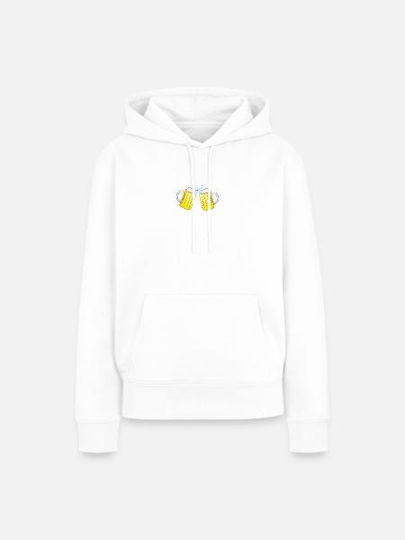 anstoßende Bierkrüge - Frauen Premium Bio Hoodie - Weiß