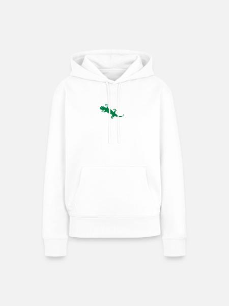 Gecko - Frauen Premium Bio Hoodie - Weiß