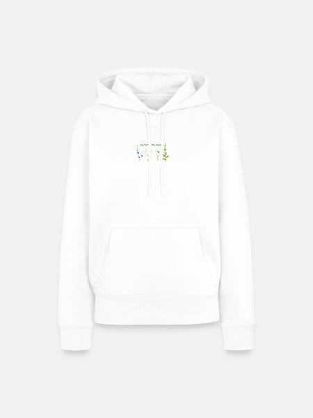 Wiese schätzt Blumen - Frauen Premium Bio Hoodie - Weiß