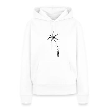 Palme Palm - Sweat à capuche Premium bio Femme - blanc - Devant - Julia (174cm)
