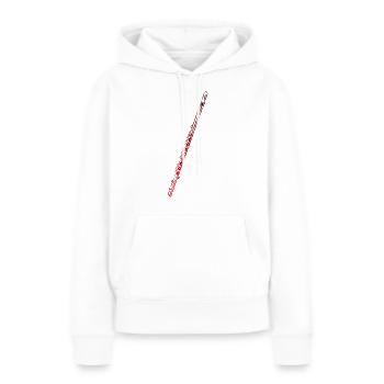 Flute - Sweat à capuche Premium bio Femme - blanc - Devant - Julia (174cm)