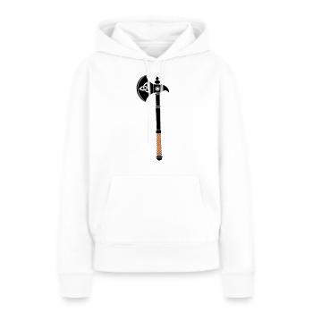 axt - Frauen Premium Bio Hoodie - Weiß - Vorne - Julia (174cm)