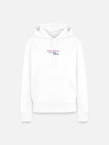 Powerfrau vom Meer pink - Frauen Premium Bio Hoodie - Weiß